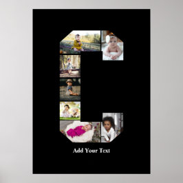 Poster Colagem de Fotografias com design Carta C
