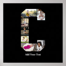 Colagem de Fotografias com design Carta C