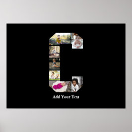 Poster Colagem de Fotografias com design Carta C