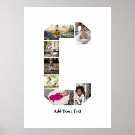 Poster Colagem de Fotografias com design Carta C