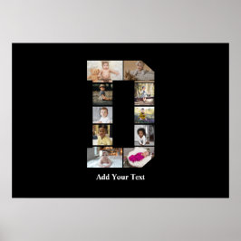 Poster Colagem de Fotografias com design Carta D