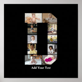 Poster Colagem de Fotografias com design Carta D