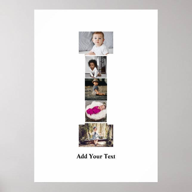 Poster Colagem de Fotografias com design Carta I (Frente)