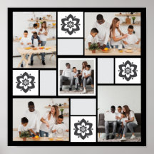 Colagem de Fotografias com design Floral 5