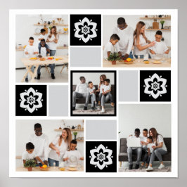 Poster Colagem de Fotografias com design Floral 5