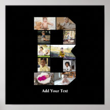 Colagem de Fotografias com design Letra B