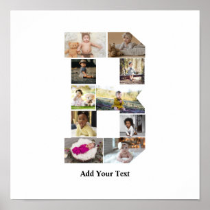Poster Colagem de Fotografias com design Letra B