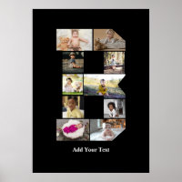 Colagem de Fotografias com design Letra B