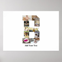 Poster Colagem de Fotografias com design Letra B