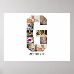 Poster Colagem de Fotografias com design Letra G