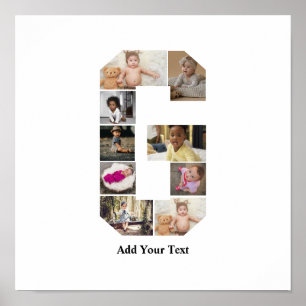 Poster Colagem de Fotografias com design Letra G