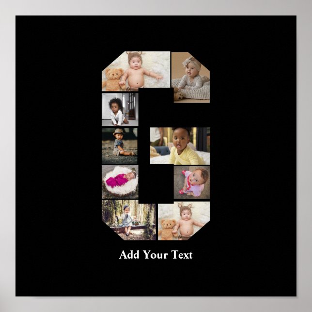 Poster Colagem de Fotografias com design Letra G (Frente)
