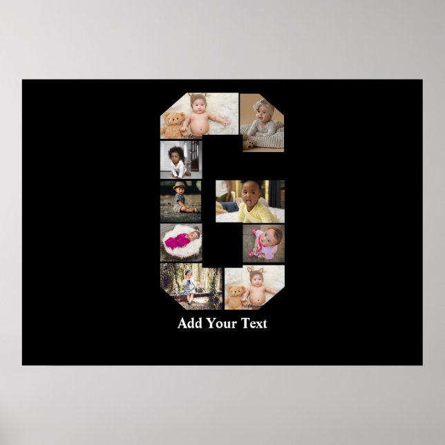 Poster Colagem de Fotografias com design Letra G (Frente)