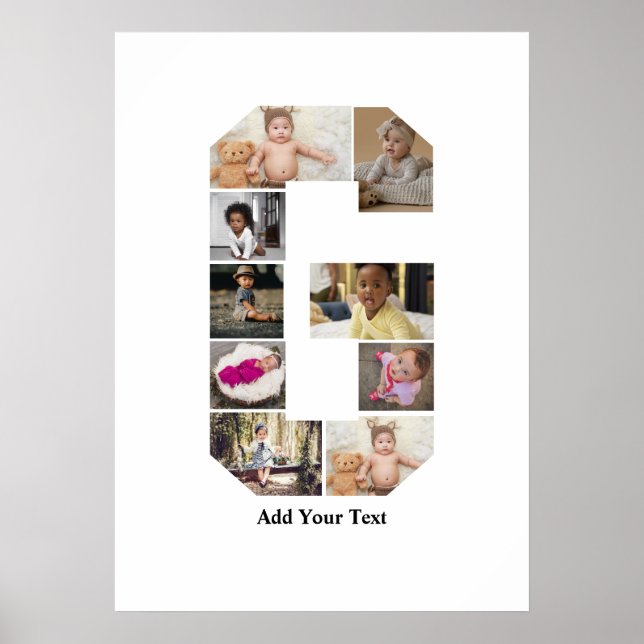 Poster Colagem de Fotografias com design Letra G (Frente)