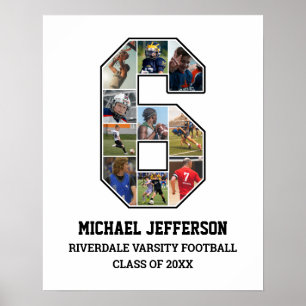 Poster Colagem de Fotografias da Equipe Esportiva do Joga