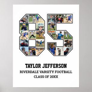 Poster Colagem de Fotografias da Equipe Esportiva do Joga