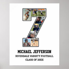 Poster Colagem de Fotografias da Equipe Esportiva do Joga