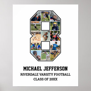 Poster Colagem de Fotografias da Equipe Esportiva do Joga