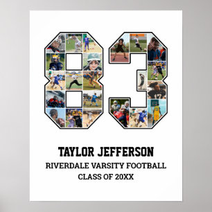 Poster Colagem de Fotografias da Equipe Esportiva do Joga