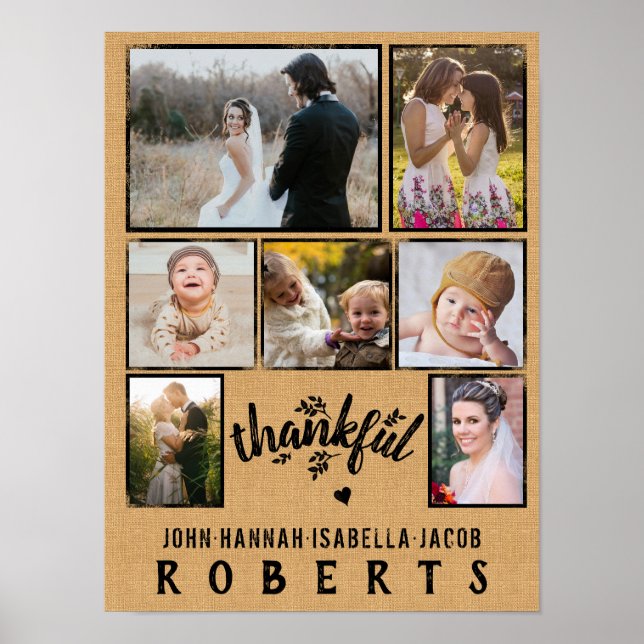 Poster Colagem de Fotografias da Família 7, Agradável Bur (Frente)