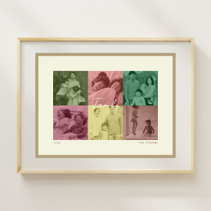 Poster Colagem de Fotografias da Família de Estilos de po