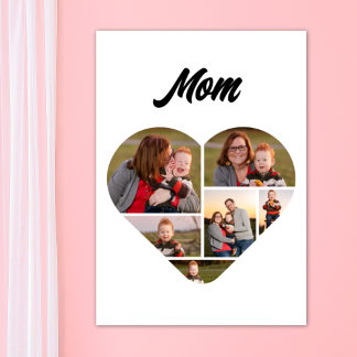 Poster Colagem de Fotografias da Família de Formas Cardía