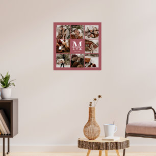 Poster Colagem de Fotografias da Família Elegante Moderna