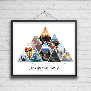 Poster Colagem de Fotografias de Memória de Reunião da 10