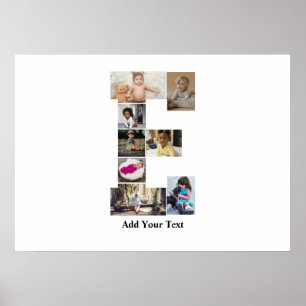 Poster Colagem de Fotografias Design Carta E