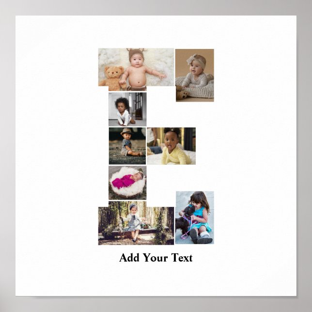 Poster Colagem de Fotografias Design Carta E (Frente)