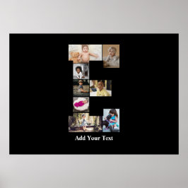 Poster Colagem de Fotografias Design Carta E