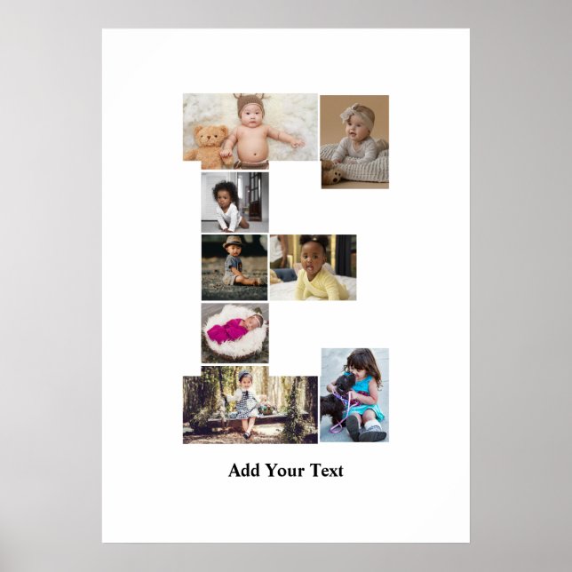 Poster Colagem de Fotografias Design Carta E (Frente)