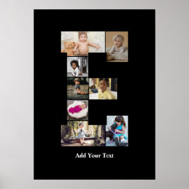 Poster Colagem de Fotografias Design Carta E