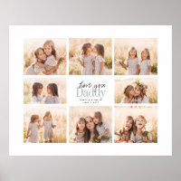 Colagem de Fotografias do Pai Com Amor Personaliza