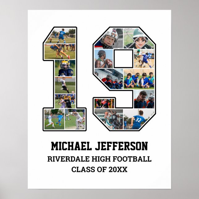 Poster Colagem de Fotografias do Player Número 19 da Equi (Frente)