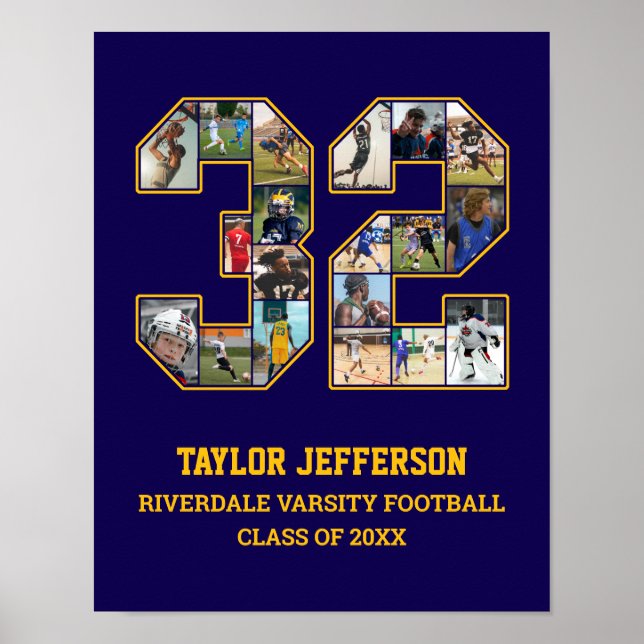 Poster Colagem de Fotografias do Player Número 32 da Equi (Frente)