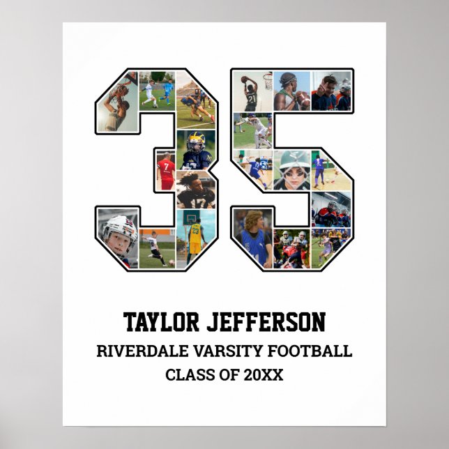 Poster Colagem de Fotografias do Player Número 35 da Equi (Frente)