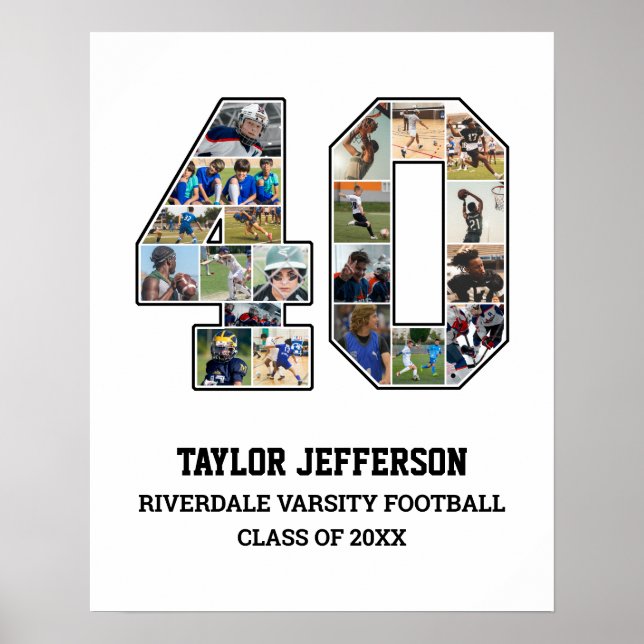 Poster Colagem de Fotografias do Player Número 40 da Equi (Frente)