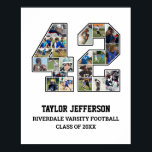 Poster Colagem de Fotografias do Player Número 42 da Equi<br><div class="desc">Colagem personalizada de fotos para o jogador número 42. Este presente personalizável de fotos é perfeito para mais velho noite, banquete de prêmio esportivo ou presente de aniversário para seu filho, filha ou estudante atleta. É uma forma excelente de mostrar momentos e memórias de preciosos de seus jogos esportivos. O...</div>