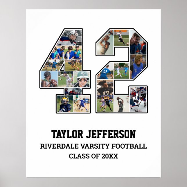 Poster Colagem de Fotografias do Player Número 42 da Equi (Frente)