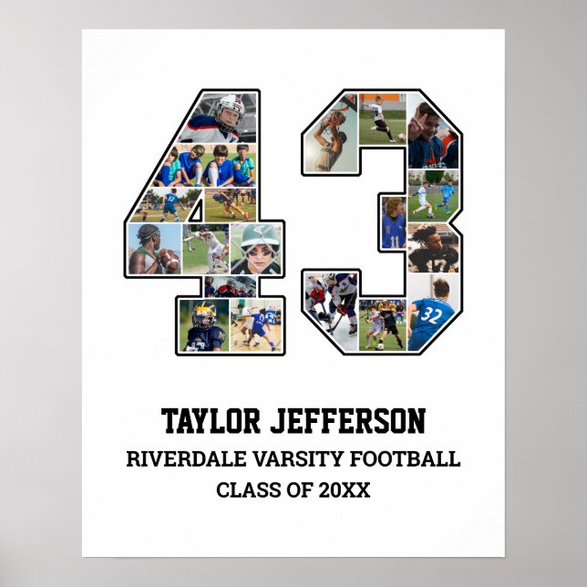 Poster Colagem de Fotografias do Player Número 43 da Equi (Frente)