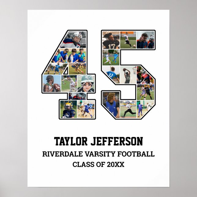 Poster Colagem de Fotografias do Player Número 45 da Equi (Frente)