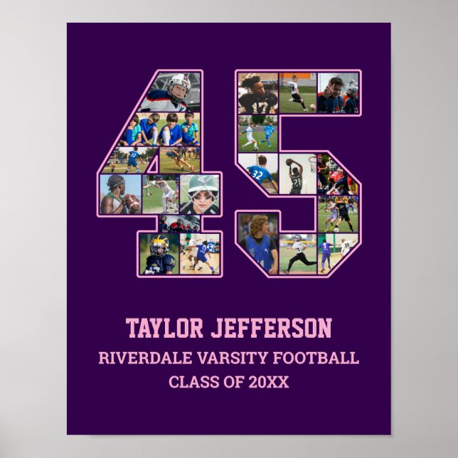 Poster Colagem de Fotografias do Player Número 45 da Equi (Frente)