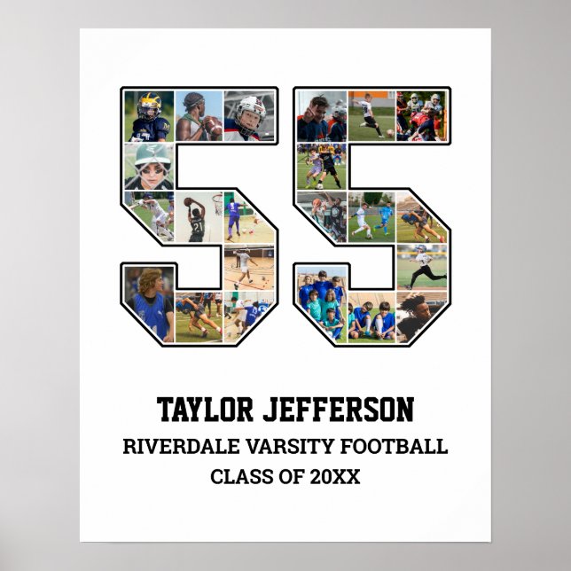 Poster Colagem de Fotografias do Player Número 55 da Equi (Frente)