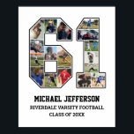 Poster Colagem de Fotografias do Player Número 61 da Equi<br><div class="desc">Colagem personalizada de fotos para o jogador número 61. Este presente personalizável de fotos é perfeito para mais velho noite, banquete de prêmio esportivo ou presente de aniversário para seu filho, filha ou estudante atleta. É uma forma excelente de mostrar momentos e memórias de preciosos de seus jogos esportivos. O...</div>