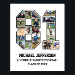 Poster Colagem de Fotografias do Player Número 81 da Equi<br><div class="desc">Colagem personalizada de fotos para o jogador número 81. Este presente personalizável de fotos é perfeito para mais velho noite, banquete de prêmio esportivo ou presente de aniversário para seu filho, filha ou estudante atleta. É uma forma excelente de mostrar momentos e memórias de preciosos de seus jogos esportivos. O...</div>