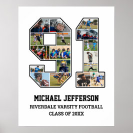 Poster Colagem de Fotografias do Player Número 91 da Equi