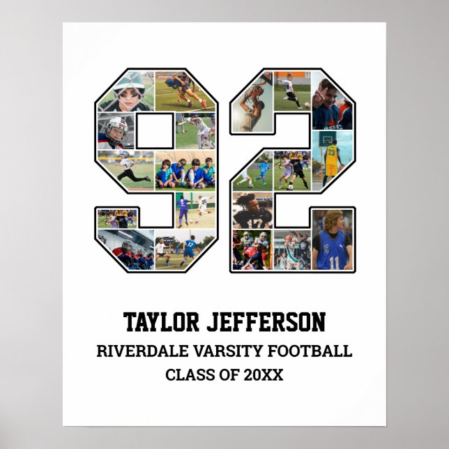 Poster Colagem de Fotografias do Player Número 92 da Equi (Frente)