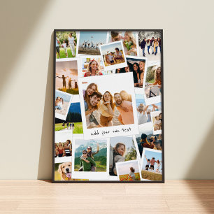Poster Colagem de Fotografias do Scrapbook Moderno