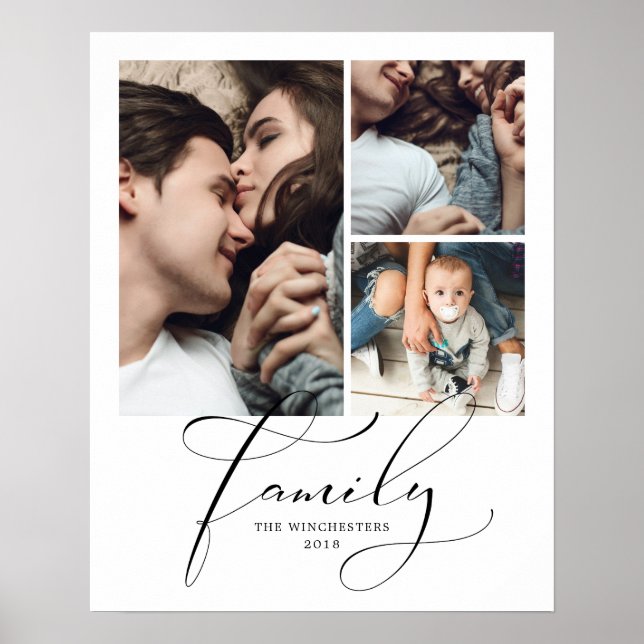 Poster Colagem de Fotografias Elegant Family 16x20 3 (Frente)